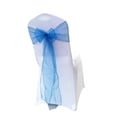 thumbnail image 4 of KAKOWELY Wedding Chair Strap Ribbon Polyester 10Pcs Skyblue No-tie Bowknot Chair Decoration, 4 of 10
