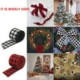 thumbnail image 4 of LNGOOR Linen Check DIY Christmas Bow Gifts Wrapping Ribbon Indoor Outdoor Christmas Decorations for Home Party on Clearance, 4 of 4