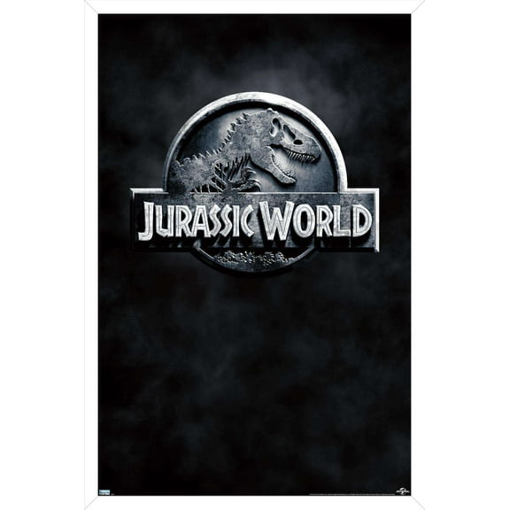 Jurassic World - Logo Wall Poster, 14.725" x 22.375", Framed