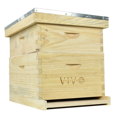 Complete Beekeeping 20 Frame Beehive Box Kit (10 medium 10 Deep) Langstroth Bee Hive from VIVO (BEE-HV01)