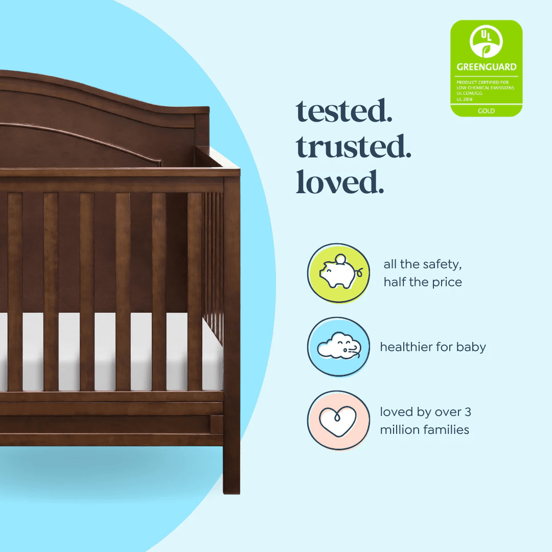 DaVinci Charlie 4-in-1 Convertible Crib, Greenguard Gold Certified, Espresso