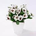 thumbnail image 1 of Fleurs Artificielles Tige d'Orchidée Toucher Réel, 4 Pcs, Blanc, 1 of 6