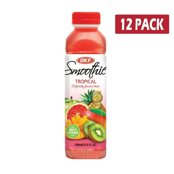 OKF Smoothie Tropical Multi-Vitamin Drink, 12 Pack, 16.9 fl oz Bottles