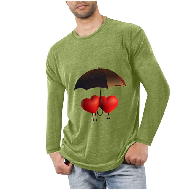 Blusas y camisas de manga larga con cuello redondo para hombre, deportivas, fitness, hogar, pijamas navideños estampados, camiseta de manga larga con cuello redondo, blusa de poliéster para hombre
