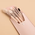 thumbnail image 2 of Juego de brochas de maquillaje para polvo, contorno, rubor, resaltador, sombra de ojos, cejas, corrector, brocha para rímel, brocha de maquillaje sintética premium con bolsa, juego de 8, rosa, 2 of 7