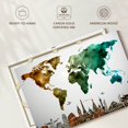 thumbnail image 6 of Elephant Stock Abstract World Map Wall Art - Horizontal Canvas Wall Art - Dining Room Wall Decor - Map Canvas - Brown And Green Decor - 12" x 8", 6 of 8