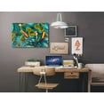 thumbnail image 2 of Oil Painting From Above of a Koi Pond with Three Colorful Fish, Photography, (12x18 Wrapped Canvas, Wall Decor, Artwork), 2 of 5