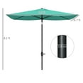 thumbnail image 2 of Favory Rectangular Patio Umbrellas for Outdoor, Outdoor Table Umbrella, Large Outdoor Patio Umbrellas with 6 Sturdy Ribs for Market, Garden, Pool,Teal green, 2 of 8