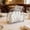 Silver, variant on Partheme Half Round Glass Tissue Box Holder, High End Napkin Kitchen Tissue Stand, Transparent Heavy Duty Paper Dispenser for Bathroom 5x2x4in, Gold
