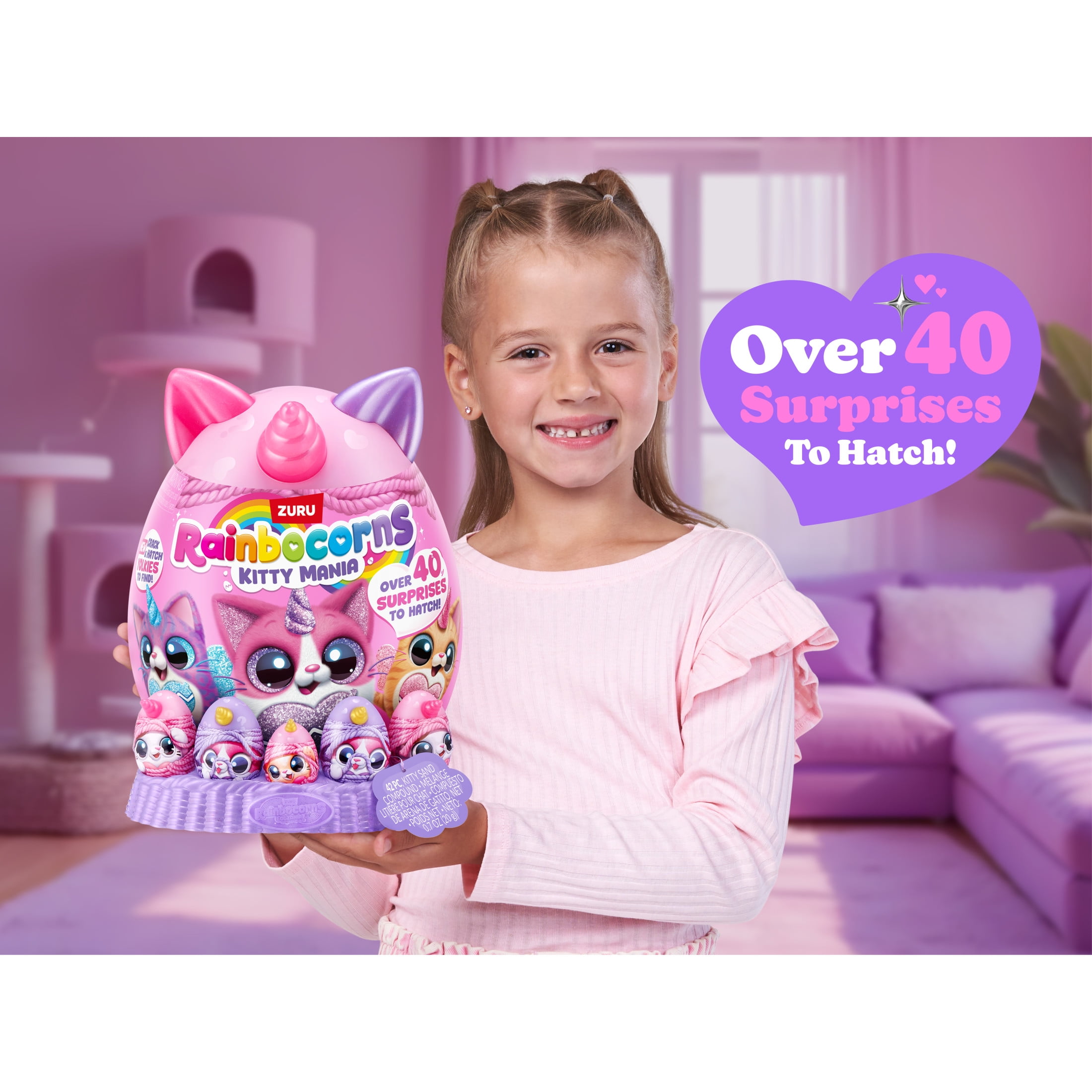 Rainbocorns Kitty Mania by ZURU, Plush Toy for Girls