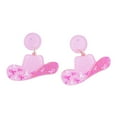 thumbnail image 2 of Ribbon Acrylic Earrings Breast Cancer Awareness Edition Fashion Perfect For Women, 2 of 6