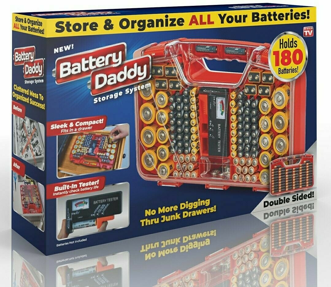Battery Daddy 180 Battery Organizer and Storage Case with Tester As seen on TV.. 
