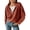 Rust Red, variant on BTFBM Womens Sweaters Quarter Zip Pullover V Neck Collar Long Sleeve Ribbed Knit Loose Casual Winter Fall Sweater