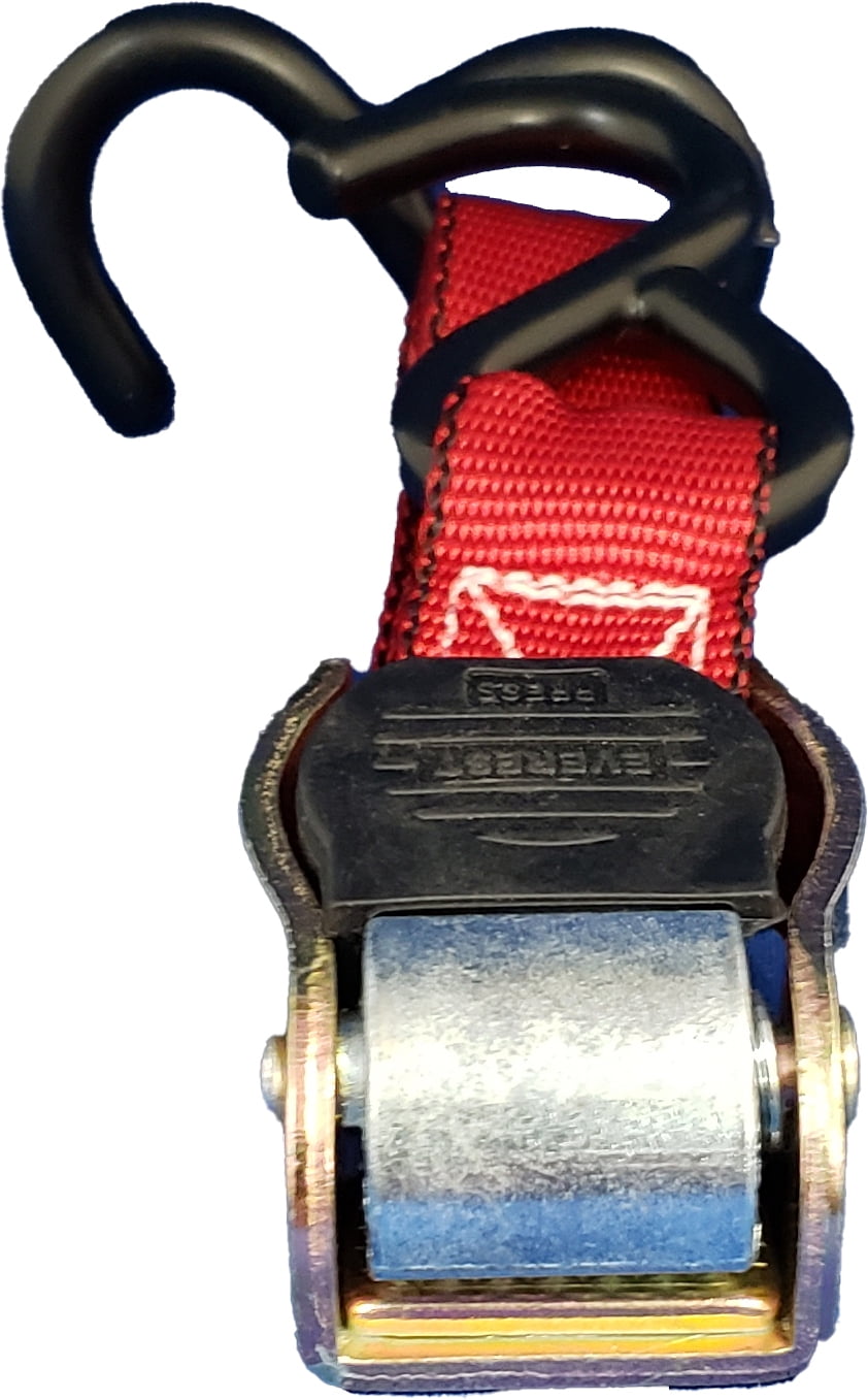 Everest 1" x 6' 300 lbs W/LL Tie-Down Cambuckle Strap with S-Hooks