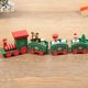 thumbnail image 3 of Decoración de escritorio para celebraciones festivas y diversión en el jardín de infantes: mini tren navideño de madera de edición blanca, 3 of 6