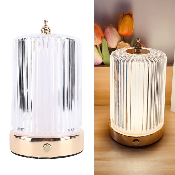 Lámpara Táctil LED, Lámpara De Escritorio De Cabecera De Estilo Lujoso Ajustable De 3 Colores Pantalla De Lámpara De PC Control Fácil USB Recargable Para Comedor