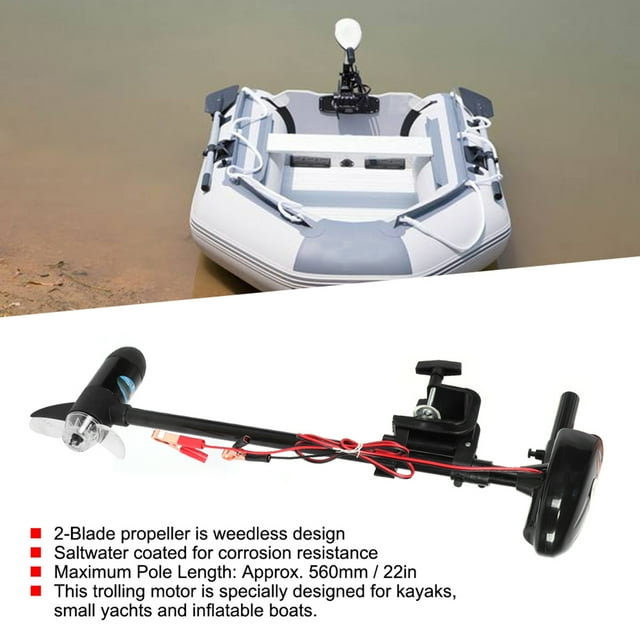 Mount Trolling Motor, 12V Multi Gear Lightweight Metal Brushed Practical Rustproof Trolling Motor High Strength For Inflatable Boats For Yachts