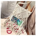thumbnail image 4 of Kukuzhu Summer Women Tassel Beach Shoulder Bag Bohemian Crochet Messenger Bags, 4 of 7