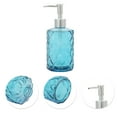 thumbnail image 5 of Unique Bargains 1 Pc Round Bottom Argyle Soap Dispenser 11.16oz Blue Silver Tone, 5 of 6