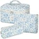 thumbnail image 1 of Bolsa de maquillaje Senbowe Floral, 3 unidades, algodón acolchado, para mujer, 1 of 8