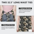 thumbnail image 6 of Pioneer Flower Floral Print Pattern Apron-Garden Aprons for Women with Pockets-Cotton Linen Waterproof Kitchen Cooking Gardening Aprons Adjustable for Kitchen,Cooking,BBQ and Salon 33x27 Inch, 6 of 7