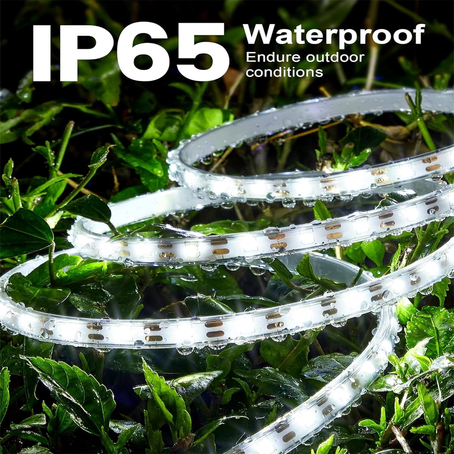32.8FT LED Strip Lights Outdoor, 600LEDs Solar & USB Powered Dimmable LED Strip Lights with Remote, IP65Waterproof Strip Lights for Outside Deck Gazebo Porch Balcony Trampoline Decor
