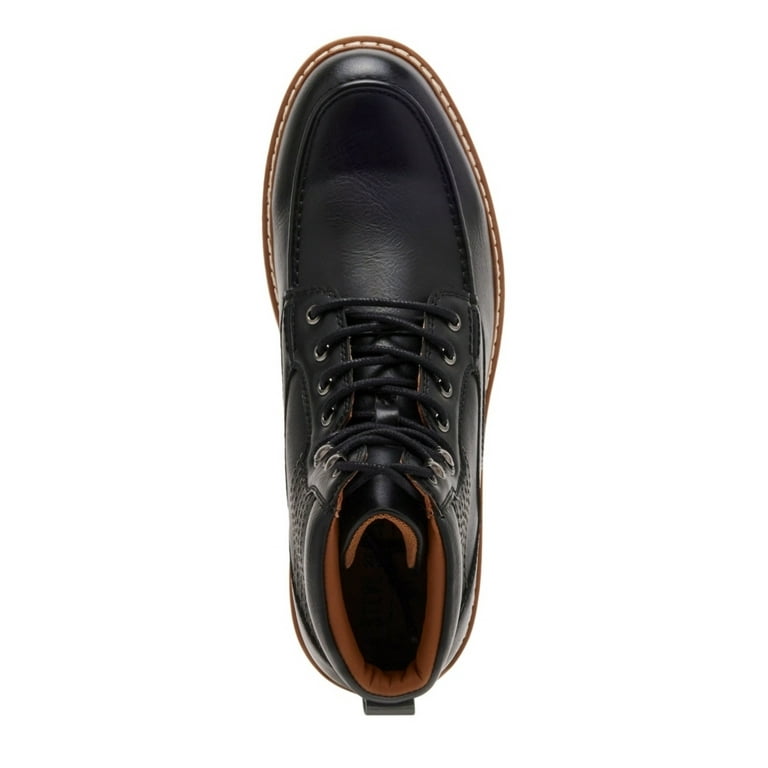 Steve Madden P-Bleekr Men\'s Boots Black Leather Lace-Up Size 9M Ortholite Sole Steve Madden Mens Size 10.5 Boots Chukka P-Bleekr Casual  main image 4