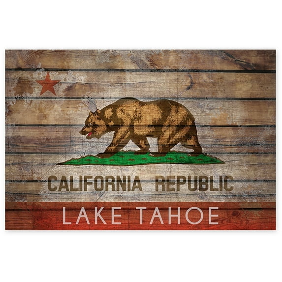 Awkward Styles Lake Tahoe Digital Print Wall Art Unframed Poster Decor Cali Bear Flag California Flag Poster Wall Art Decor for Home USA Lovers Gifts American Decor Modern Artwork Printed Picture