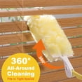 thumbnail image 5 of JOYMOOP Scented Telescopic Duster kit, 3FT Extendable Handle (Yellow) + 24 Yellow Refill Heads – Easy Cleaning for Ceilings, Ceiling Fans, Blinds, Vents & Shelves, 5 of 10