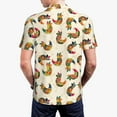 thumbnail image 5 of Vsdgher Boho Chicken Print Men's Short Sleeve Stretch Polo Shirt, Moisture-Wicking Performance Polo Shirt, 5 of 8