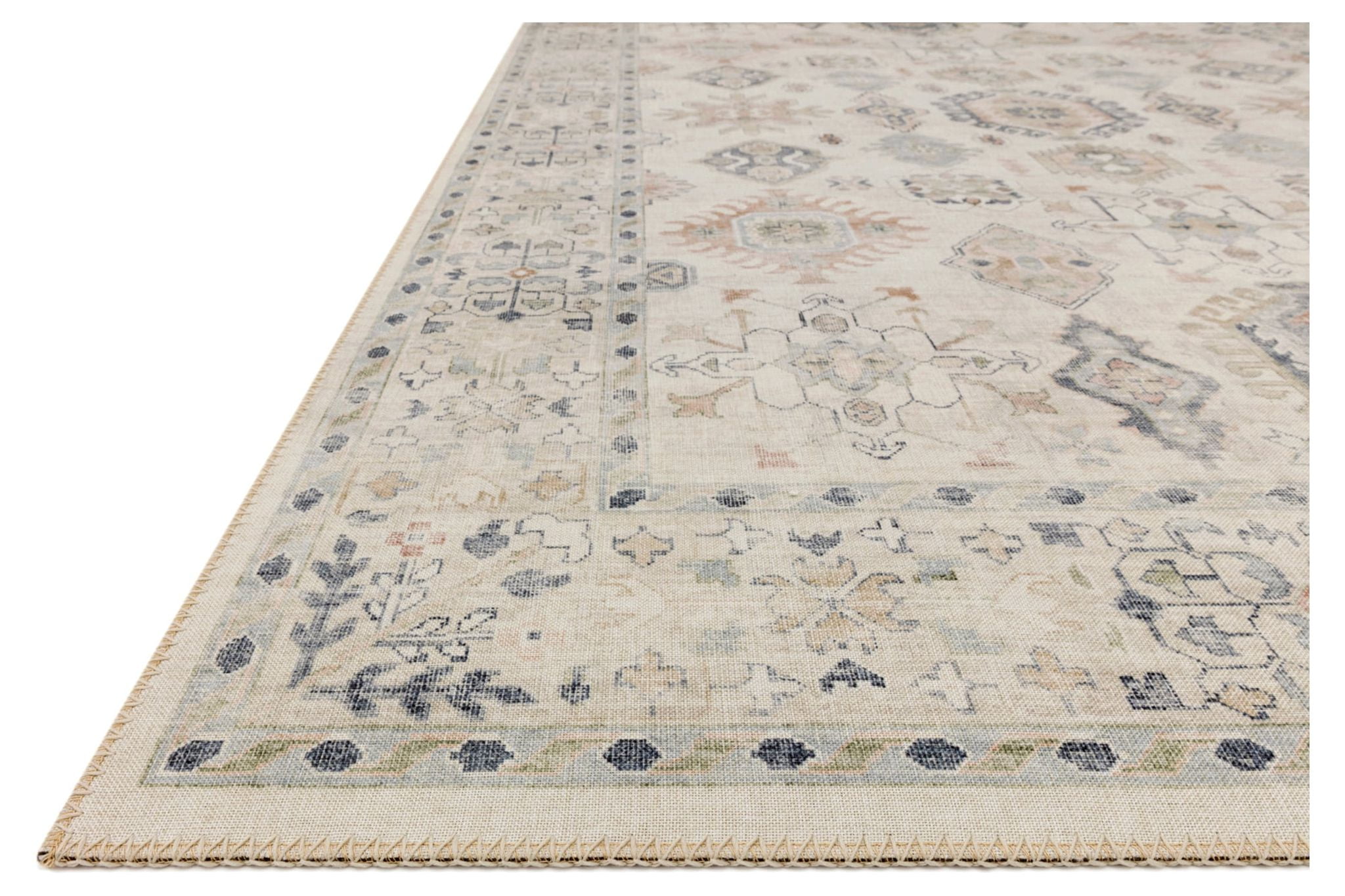 Loloi II Hathaway Printed Oriental Beige / Multi Area Rug