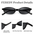 thumbnail image 4 of Gafas de Sol FEISEDY Retro Ovaladas de Ojo de Gato para Mujer B0257, 4 of 7