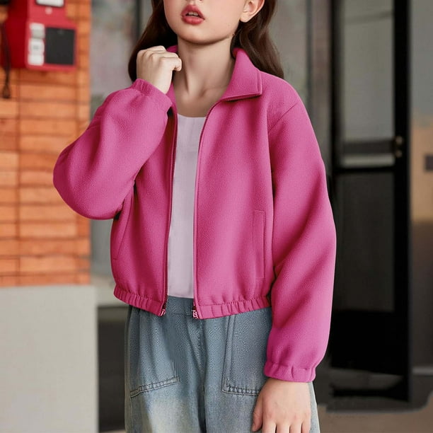 Cowsor Girls Zip Up Teen Sweatshirts Fleece Jackets Kids Fall Fashion Outfits Winter Clothes