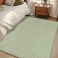 thumbnail image 5 of Sage Green Burlap Texture Large Area Rugs for Bedroom Living Room, Soft Non Slip Carpet Bedside Rug, Farmhouse Vintage Sage Green Rectangular Floor Cover Kitchen Accent Rug 4'x6' for Office, 5 of 9