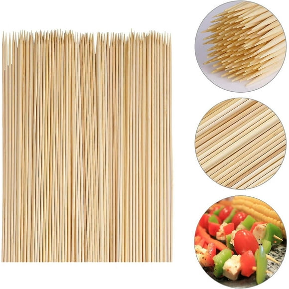 200 Pieces Wooden Skewers Bamboo Bbq Sticks For Barbecue, Family Gatherings (2.5mm * 25cm)