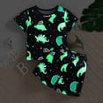 thumbnail image 2 of WEAIXIMIUNG Toddler Suit for Boys 4T Toddler Girls Summer Short Sleeve Pattern Tops and Shorts 2Pcs Outfits Clothes Set for Children Clothes, 2 of 7