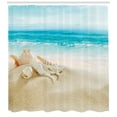 thumbnail image 3 of Ambesonne Seashells Shower Curtain, Pastel Beach Scene, 69"Wx70"L, Multicolor, 3 of 3
