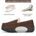 thumbnail image 4 of ​FUPPIA Boy's Slippers Boys Moccasin Slippers Memory Foam Indoor Outdoor House Shoes Brown Big Kid 2, 4 of 7