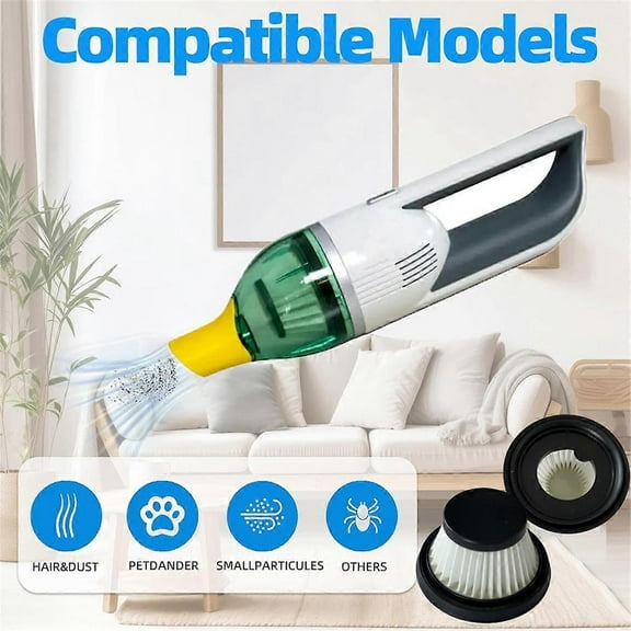 Replacement Filters Compatible with Horsepower Duck Vac Compact Vacuum Cleaner Washable Filters Vacuum Cleaner Parts