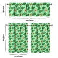 thumbnail image 6 of Green Avocados Kitchen Curtains Set with Fruit Pattern Tier and Valance, Kawaii Cute Avocado Print Light Filtering Drapes for Kitchen, Small Window or Balcony Decor, 6 of 6