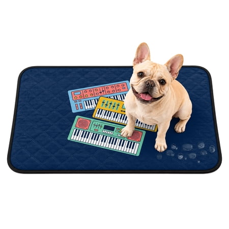Pet Pee Pad Mat Musical Instruments Waterproof Reusable Dog Potty Training Pad Elements Navy Blue Non Slip Pet Urine Mat for Indoor Potty Training Floor Protection 40x30 Inch