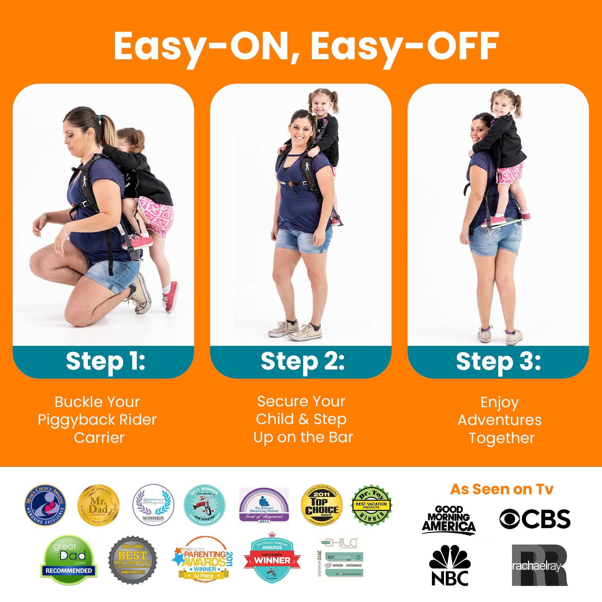 Piggyback Rider Toddler Carrier Backpack - SCOUT Standing