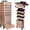 Gold Holographic, variant on Rolling Makeup Case 6 in 1 with Mirror & Lock, Professional Makeup Travel Case, Large Organizer for Cosmetologists & Nails, Bonus 4 Wheels (6, Holographic)