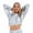 White, variant on Viikei Hoodies for Women Plus Size Sweatshirt for Women Women's Bright Leather Sexy Leaky Umbilical Long Sleeve Hooded Pullover Short Sweater