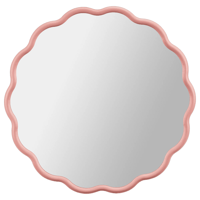 Bouclair Miroir Rose à Bords Festonnés