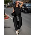 thumbnail image 7 of Czanzd Women's Romper Backless Athletic Wide Leg with Pockets,Black,L, 7 of 7