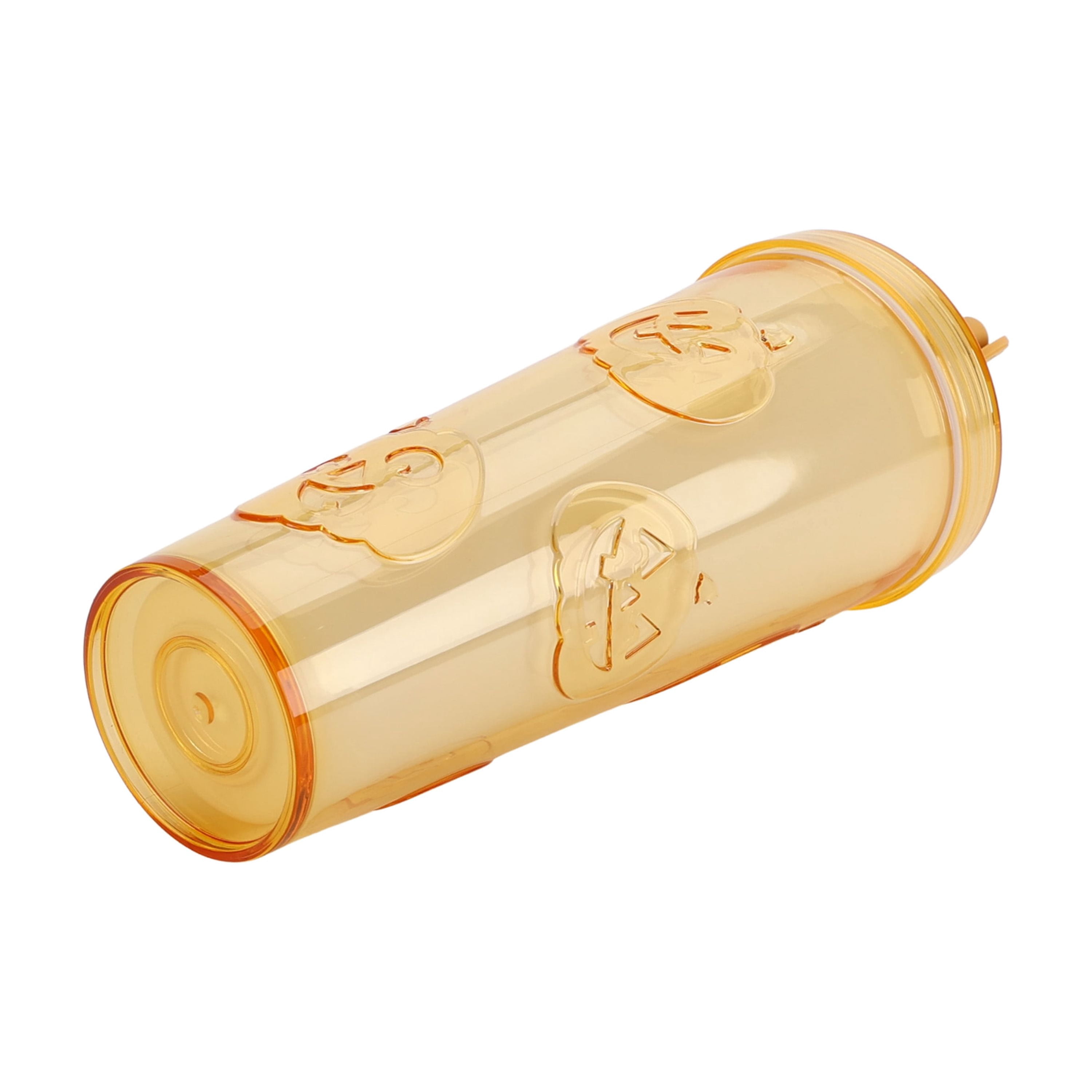 Way To Celebrate 26 oz Glow-in-the-Dark Double Wall Acrylic Jack o Lantern Tumbler with Silicone Straw Topper, Orange