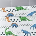 thumbnail image 2 of My World Dino Tracks Multi Polyester 3-Piece Twin Comforter Set, Dinosaurs Themed, for Kids, Oeko-TEX Certified, 2 of 6
