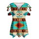 thumbnail image 4 of Blusa de manga corta con cuello en V y cremallera suelta para mujer OAVQHLG3B Store lin121212, 4 of 4