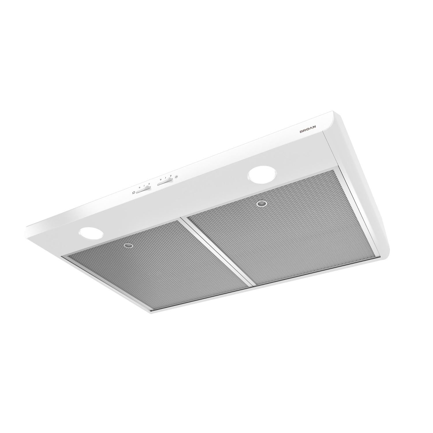 Broan Sahale 30-Inch Convertible Under-Cabinet Range Hood, 250 CFM, White